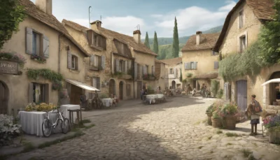 La traversée du village de Flaviac, en Ardèche, concernée par le chantier de sécurisation et de requalification engagé le 21 mai 2024.