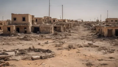 découvrez en images comment la crise climatique a transformé ce village libyen autrefois prospère en un véritable désastre.